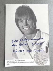 UTE WESSELS Olympiasiegerin 1984 Fechten signed Autogrammkarte 10x15 Autogramm - Picture 1 of 1
