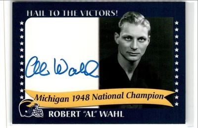2002 TK LEGACY MICHIGAN WOLVERINES ROBERT AL WAHL AUTO #1948B - Image 1 of 2