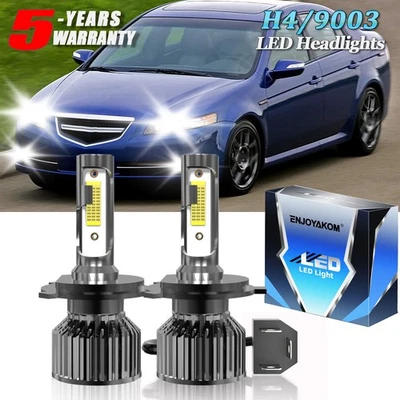 For Acura TL 1995-1998 LED Headlights Bulbs H4/9003 High Low Beam Kit White - Image 1 of 4
