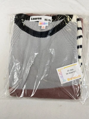 New LuLaRoe Lauren Sweater Dress Raglan Sleeves Cable Knit Size XS 15 - Image 1 of 3