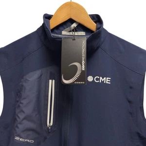 Zero Restriction NEW Men's Size Medium Navy Full Zip Z700 Golf Vest "CME" Jacket - Picture 1 of 6