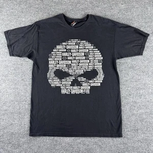 Camiseta Harley-Davidson Para Hombre Mezcla Calavera 2009 Manga Corta Negra L Silverdale - Imagen 1 de 8