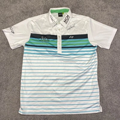Troy Merritt Golf Shirt Men's Medium Sligo Tour Polo PGA MGM HYATT Signed - Image 1 of 4