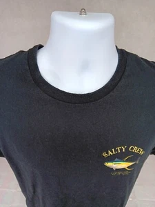 T-shirt uomo Salty Crew grande nera studio Abachar trova rifugio nel mare - Foto 1 di 13