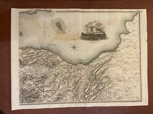 1822 Map EDINBURGH SHORELINE Thomson ATLAS of SCOTLAND Port of Leith PORTOBELLO - Picture 1 of 8
