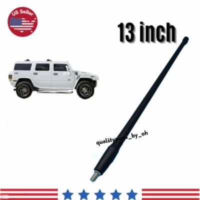 13'' Replacement Radio AM/FM Aerial Black Antenna Mast For Hummer H2 2003-2009 - Image 1 of 3