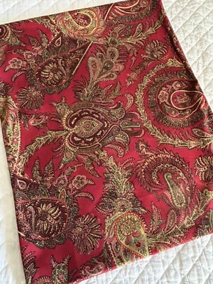 Pottery Barn CAROLINE PAISLEY Table Runner Red 18 x 108 Elegant! - Image 1 of 4