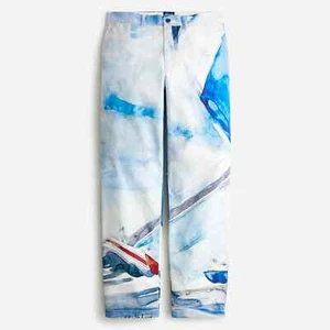 Willard Bond X J. Crew Graphic Mens Straight-Fit Chino Pants $398 RARE NEW 33x30 - Picture 1 of 7