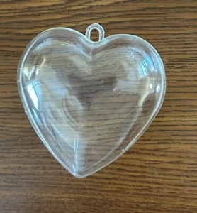 10 Pcs Clear Fillable Acrylic Hearts Transparent Valentine Craft - Picture 1 of 3
