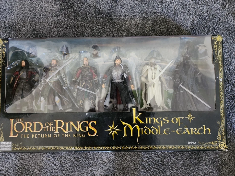 Lord of The Rings Kings of Middle Earth 6 Figure Boxed Set ToyBiz LOTR