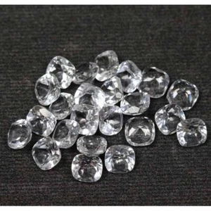 Natural White Topaz 8mm To 15mm Cushion Faceted Cut Calibrated Loose Gemstone - Picture 1 of 7