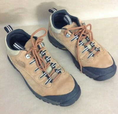 North Face Hiking Boots Taupe Nubuck Leather Shoes Lace Low 39260 Women's Sz 6.5 - Image 1 of 4