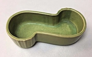 Vintage Trenton Pottery Company Art Deco Green Glazed Dish Ashtray Unique - Bild 1 von 8