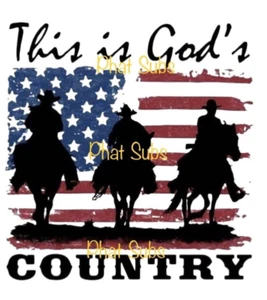 Sublimation Print God’s Country Ready to Press Heat Transfer - Picture 1 of 1