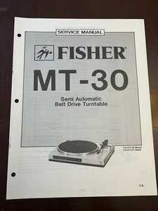 Tocadiscos Fisher MT-30 Manual de servicio de reproductor de discos Fisher MT-30 Diagramas de reparación OEM - Imagen 1 de 4