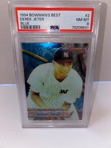 1994 Bowman’s Best Derek Jeter Blue Rookie #2 PSA 8 NM-MT HOF New York Yankees