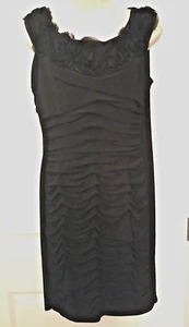 J Taylor Black Cocktail Evening Dress Ruffles Bodycon 14 - Picture 1 of 4