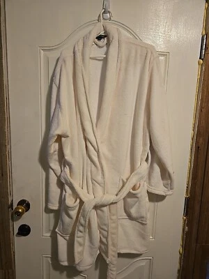 Port Authority Ivory Women's Long Sleeve Plush Microfleece  Collar Robe - Image 1 of 4