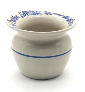 Jarrón de barro escupidor Bubba convertido a mano Pottery Marshall Texas índigo de ayer - Imagen 1 de 3