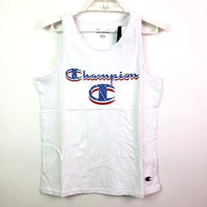 Champion Youth Boys Size L White Sleeveless Graphic Tank Top Shirt - Picture 1 of 5
