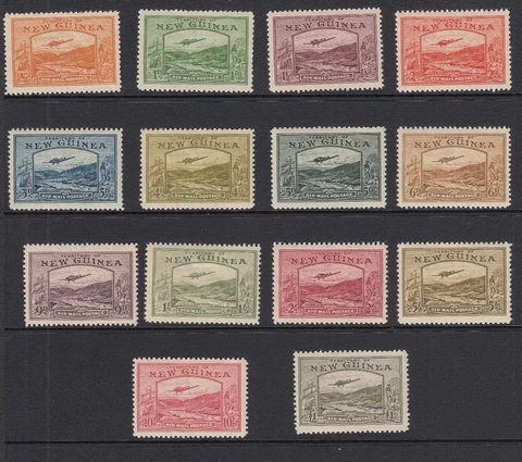 NEW GUINEA 1939 SG 212/25 - lightly mounted MINT Cat £1100 Cover
