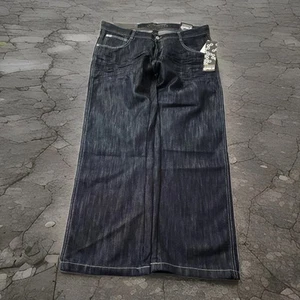 Vintage Y2k Southpole Baggy Jeans Mens 38x30 Dark Denim Deadstock Skater Grunge - Picture 1 of 12