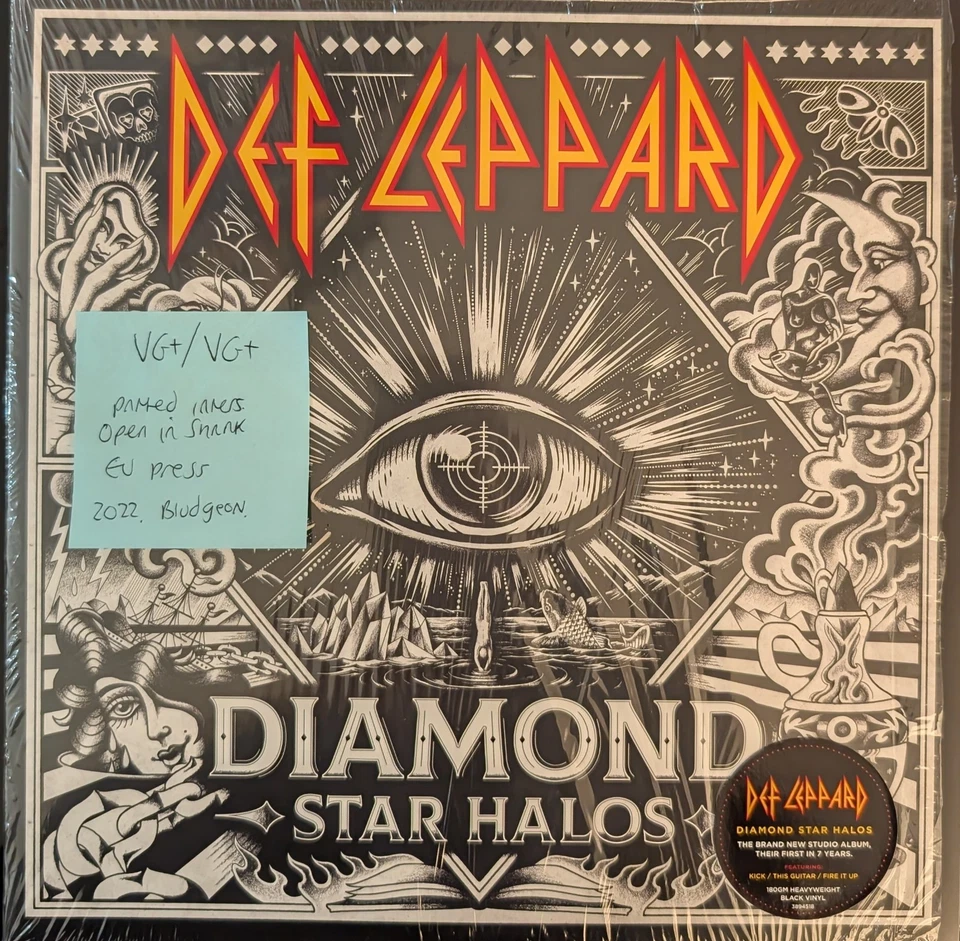 Def Leppard Diamond Star Halos Vinyl Record VG+/VG+ 180G 2022 - Imagem 1 de 2