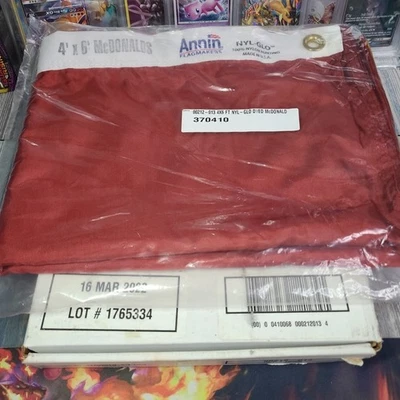 TOTALMENTE NUEVO McDonald’s Restaurant Flag 4’ x 6’ Nyl-Glo Logo Hecho en EE. UU. Annin Flag Foto 1 de 4