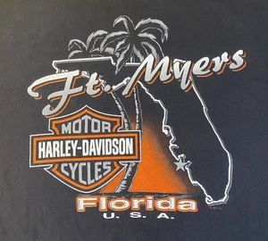 Vintage 2000 Harley-Davidson Motorrad T-Shirt Ft. Myers Florida USA 2XL Biker - Bild 1 von 6