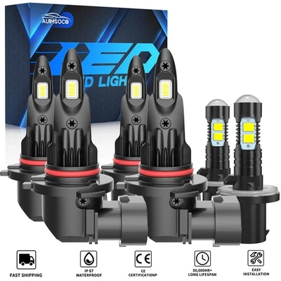 For Chevrolet Trailblazer 2002-2009 6x LED Headlight + Fog Light Bulbs Combo Kit - Image 1 of 4