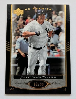 Johnny Damon 2007 Upper Deck Premier #78 New York Yankees/99 Foto 1 de 2