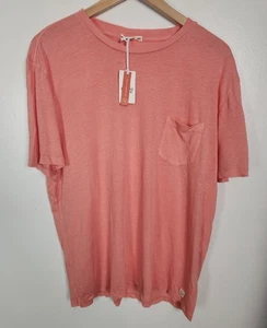 Marine Layer Men's Sz. M/L Relaxed Hemp Cotton T Shirt In Burnt Coral NWT - Picture 1 of 6