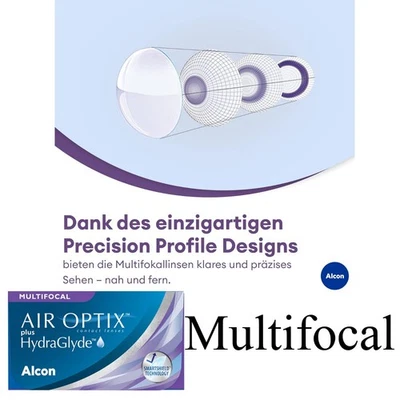 Air Optix™ Plus HydraGlyde™Multifocal, 6er Box Monatslinsen von Alcon - Bild 1 von 4