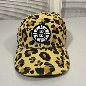 BRUINS Women’s '47 BAGHEERA Gold Cheetah Cap Hat NHL 100% Cotton - Picture 1 of 14