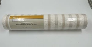STYLE SELECTIONS Textured Wallcovering Classic Stripe Pattern Pre-Pasted 56 Ft - Picture 1 of 7