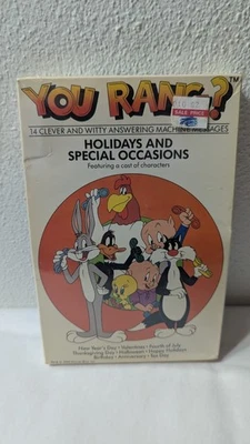 Looney Tunes Answering Machine Messages Cassette Tape New Old Stock 1990 HOLIDAY - Image 1 of 4