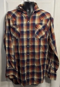 XXLT Ely Cattleman Gold And Silver Threaded Pearl Snap Western Cowboy Shirt - Picture 1 of 9