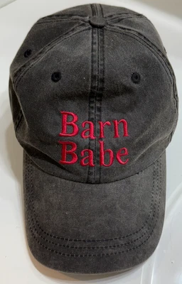 Barn Babe Black Snapback Hat for Women Adjustable Baseball Cap for Horse Lover - Image 1 of 4