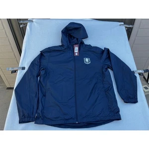 Aston Villa Football Club Windbreaker Jacket Lightweight Rain Coat Men's Size L - Picture 1 of 9