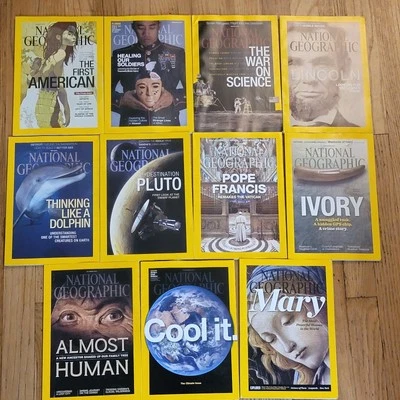 Lot Of 11 National Geographic Magazines Year 2015 Foto 1 de 4