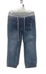 Justice Girls Size 7 Slim cuffed jean Knit Waist, Drawstring Pull On, Inseam=13" - Picture 1 of 8