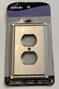 Placa Interruptor Pared Decoración Amarelle Níquel Satinado 2 Cuadrillas Nueva Elegante Salida - Imagen 1 de 8