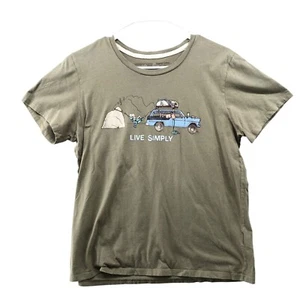 Patagonia Live Simply T Shirt Mens M Organic Cotton Outdoors Graphic Green - Picture 1 of 8