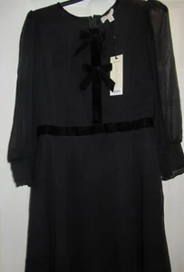NEW LADIES LOVE & ROSES BLACK BOW DRESS size 12 Petite - Picture 1 of 3