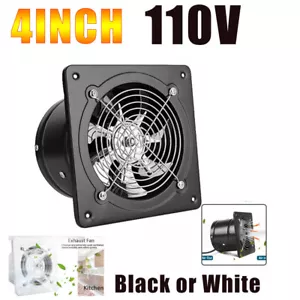 4" Extractor Exhaust Fan Ventilation Blower Window Wall Kitchen Bathroom 110V US - Picture 1 of 13
