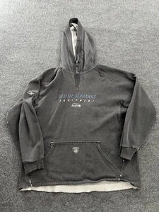 Vintage Reebok Men’s XL Seattle Seahawks Equipment Gray Graphic Hoodie Pullover - Picture 1 of 8