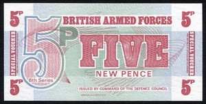 Great Britain British Armed Forces 6th Series BWC P-M47 5 New Pence 1972 UNC - Picture 1 of 8