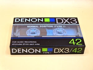 DENON DX3 42    Blank Audio Cassette Tape (Sealed) NOS! New - Picture 1 of 4