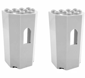 Lego Light Bluish Grey Panel 3x4x6 Turret Wall with Window (30246) NEW!!! - Foto 1 di 1