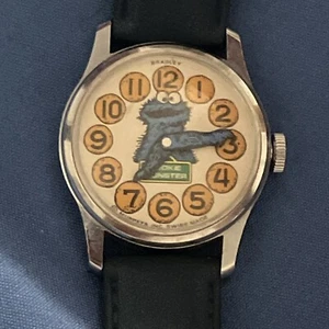 Vintage 1970's Bradley Cookie Monster Watch Sesame Street Manual Wind Up Watch - Picture 1 of 8